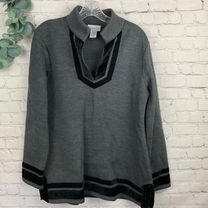 SOFT SURROUNDINGS Runway Pullover Wool Blend Sweater 36038 Size Petite Large